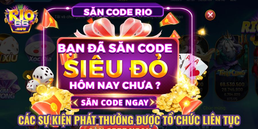 Các sự kiện phát thưởng được tổ chức liên tục